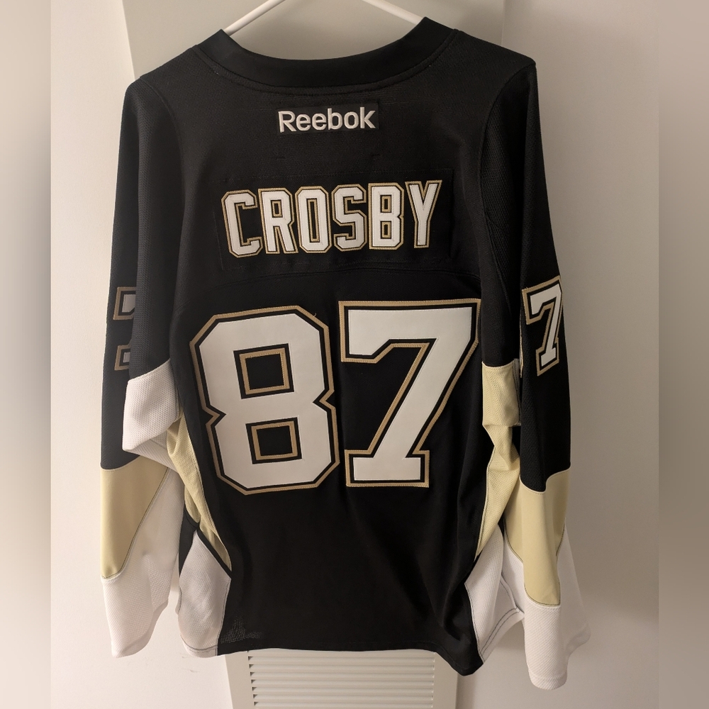 Sidney Crosby 87 Captain Pittsburgh Penguins Hockey Jersey